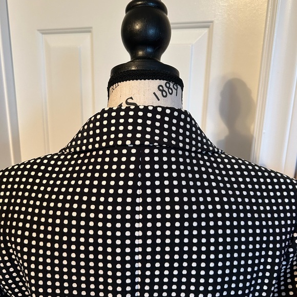 ARVIDA BLACK/WHITE POLKA DOTS BLAZER Size 10  NWT - Picture 6 of 8